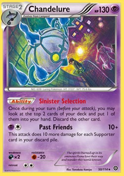 Chandelure STS-50 Holo Rare Played Deutsch