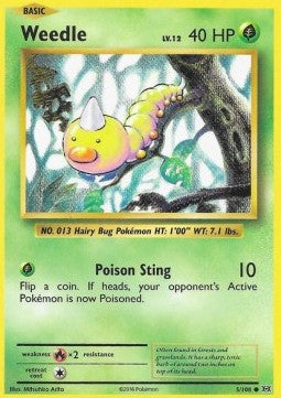 Weedle EVO-5 Common Excellent Englisch Reverse Holo