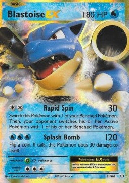 Blastoise EX EVO-21 Ultra Rare Poor Englisch