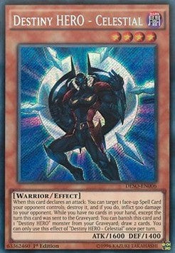 Schicksals-HELD - Celestial DESO-DE006 Secret Rare Excellent Deutsch 1. Auflage