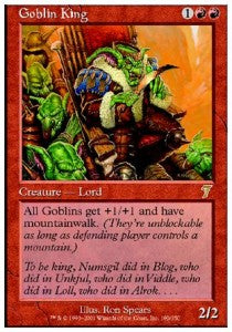 Goblinkönig 7ED-190 Rare Light Played Deutsch