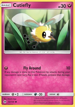 Cutiefly SUM-92 Common Excellent Englisch Reverse Holo
