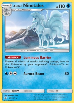 Alolan Vulnona BUS-28 Rare Excellent Deutsch Reverse Holo
