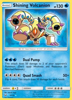 Shining Volcanion SLG-27 Ultra Rare Good Deutsch
