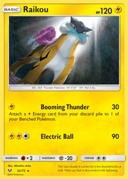Raikou SLG-32 Holo Rare Light Played Deutsch