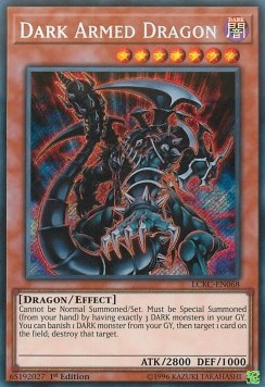 Finsterer bewaffneter Drache LCKC-DE068 Secret Rare Near Mint Deutsch 1. Auflage