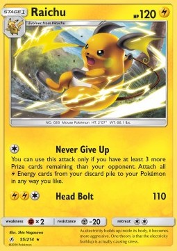 Raichu UNB-55 Rare GD Deutsch