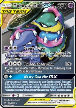 Muk & Alolan Muk GX UNB-197 Ultra Rare Good Englisch