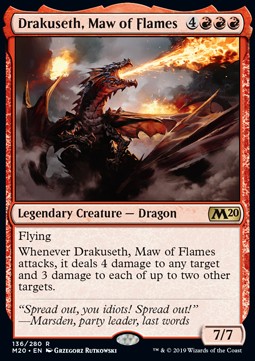 Drakuseth, Maw of Flames M20-136 Rare Good Englisch Foil