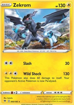 Zekrom VIV-60 Holo Rare Excellent Deutsch