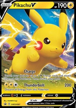 Pikachu V SWSH-061 Promo Good Englisch