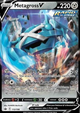 Metagross V CRE-112 Ultra Rare Light Played Deutsch