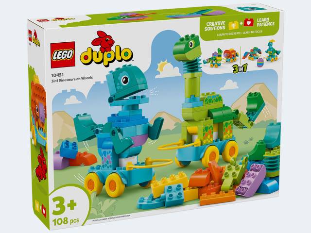 LEGO Duplo Dinos auf Rädern 3-in-1-Set