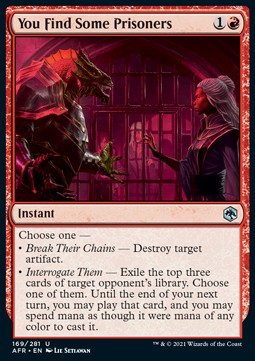 Ihr findet ein paar Gefangene AFR-169 Uncommon Near Mint Deutsch