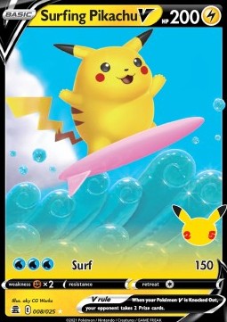 Surfendes Pikachu V CEL-008 Ultra Rare Near Mint Deutsch