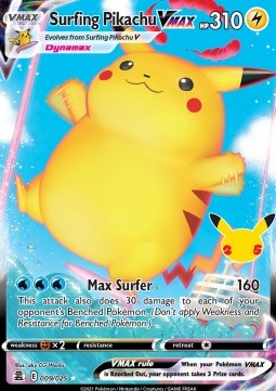 Surfendes Pikachu VMAX CEL-009 Ultra Rare Good Deutsch