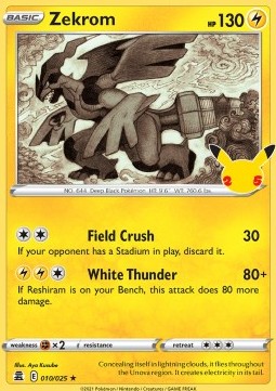 Zekrom CEL-010 Holo Rare Good Deutsch