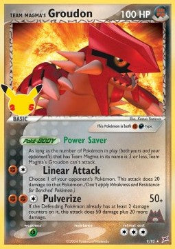 Team Magma's Groudon CEL-MA 9 Holo Rare Excellent Englisch