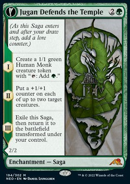 Jugan Defends the Temple // Remnant of the Rising Star NEO-194 Mythic Excellent Englisch Foil