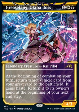 Greasefang, Okiba Boss (V.1) XNEO-397 Rare Near Mint Englisch Foil