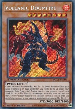Vulkanisches Verdammnisfeuer SGX1-DEH01 Secret Rare Near Mint Deutsch 1. Auflage