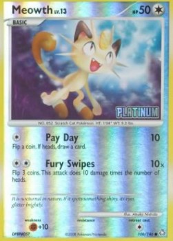 Meowth Lv.13 BKPPR-LA 106 Promo Light Played Englisch Reverse Holo
