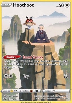 Hoothoot ASR-TG12 Holo Rare Near Mint Englisch