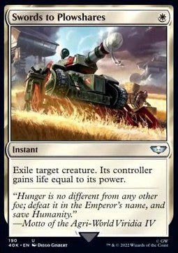 Swords to Plowshares 40K-190 Uncommon Near Mint Englisch