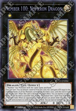 Number 100: Numeron Dragon BLCR-084 Secret Rare Excellent Englisch 1. Auflage