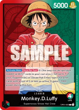 Monkey.D.Luffy (OP01-003) (V.1) OP01 Leader Near Mint Englisch