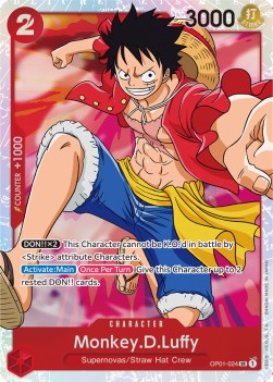 Monkey.D.Luffy (OP01-024) (V.1) OP01 Super Rare Good Englisch