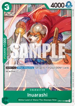Inuarashi (OP01-034) (V.1) OP01 Common Near Mint Englisch