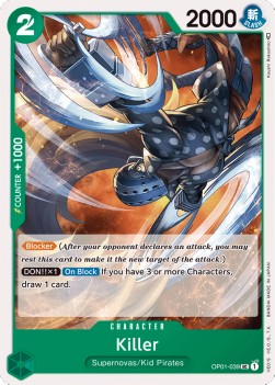 Killer (OP01-039) OP01 Uncommon Near Mint Englisch