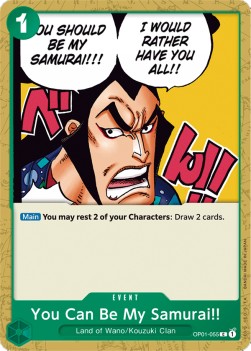 You Can Be My Samurai!! (OP01-055) OP01 Common Near Mint Englisch