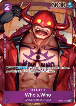 Who's.Who (OP01-109) (V.2) OP01 Alternate Art Near Mint Englisch