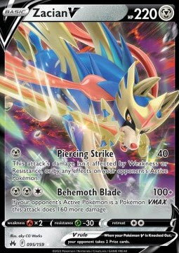 Zacian V CRZ-095 Ultra Rare Excellent Deutsch