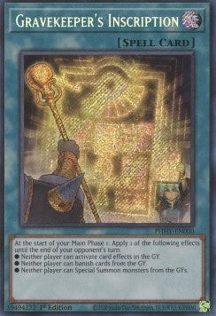 Gravekeeper's Inscription PHHY-000 Secret Rare Near Mint Englisch 1. Auflage