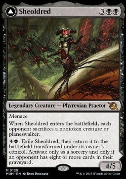 Sheoldred // The True Scriptures MOM-125 Mythic Excellent Deutsch