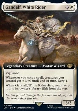 Gandalf, White Rider XLTR-389 Rare Near Mint Englisch