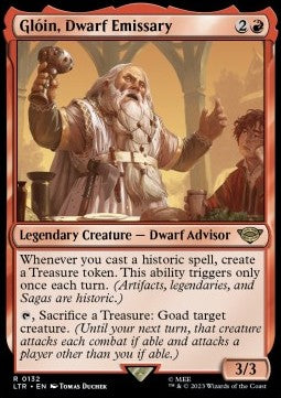 Glóin, Dwarf Emissary LTR-132 Rare Excellent Englisch
