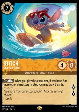 Stitch - Sorgloser Surfer 1TFC-21 Legendary Near Mint Deutsch