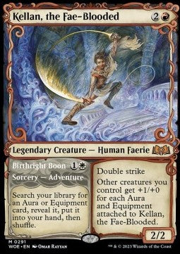 Kellan, the Fae-Blooded // Erb-Segen (V.1) XWOE-291 Mythic Near Mint Deutsch