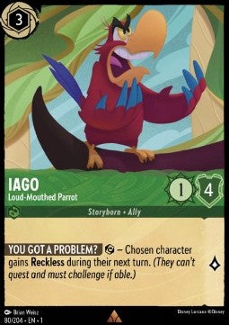 Jago - Großmäuliger Papagei 1TFC-80 Rare Boosterfrisch Deutsch Foil