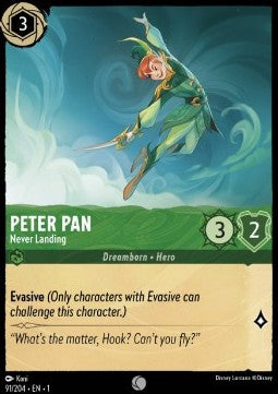 Peter Pan - Landet nimmer 1TFC-91 Common Boosterfrisch Deutsch Foil