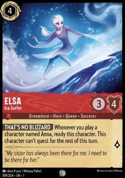 Elsa - Ice Surfer 1TFC-109 Common Boosterfrisch Englisch Foil