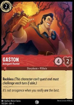 Gaston - Arrogant Hunter 1TFC-110 Common Boosterfrisch Englisch Foil