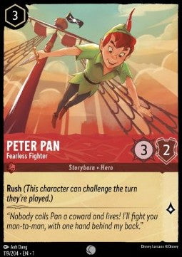 Peter Pan - Furchtloser Kämpfer 1TFC-119 Common Boosterfrisch Deutsch Foil