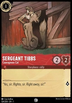 Sergeant Tibs - Mutige Katze 1TFC-124 Common Boosterfrisch Deutsch Foil