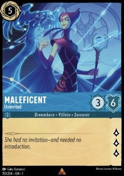 Maleficent - Uninvited 1TFC-151 Rare Boosterfrisch Englisch Foil