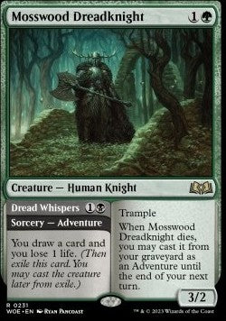 Mosswood Dreadknight // Schreckensgeflüster WOE-231 Rare Near Mint Deutsch